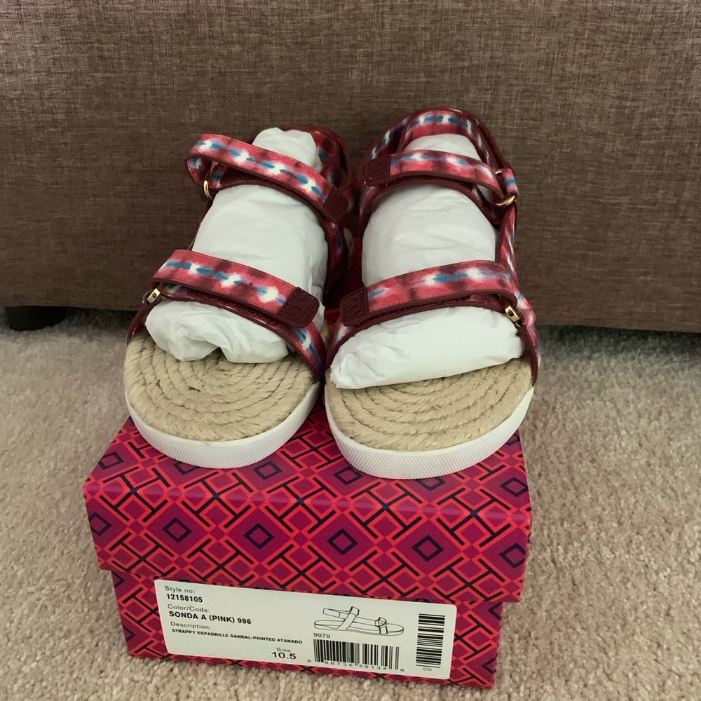 Tory Burch Strappy Print Espadrilles - Picture 3 of 6